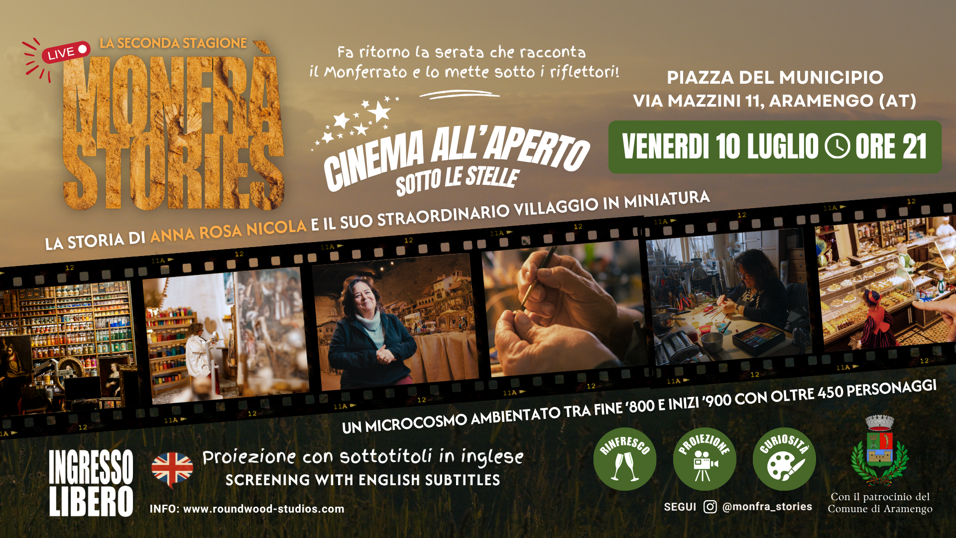 Monfrà Stories LIVE: il 10 luglio il primo appuntamento per la presentazione della docuserie itinerante di Roundwood Studio