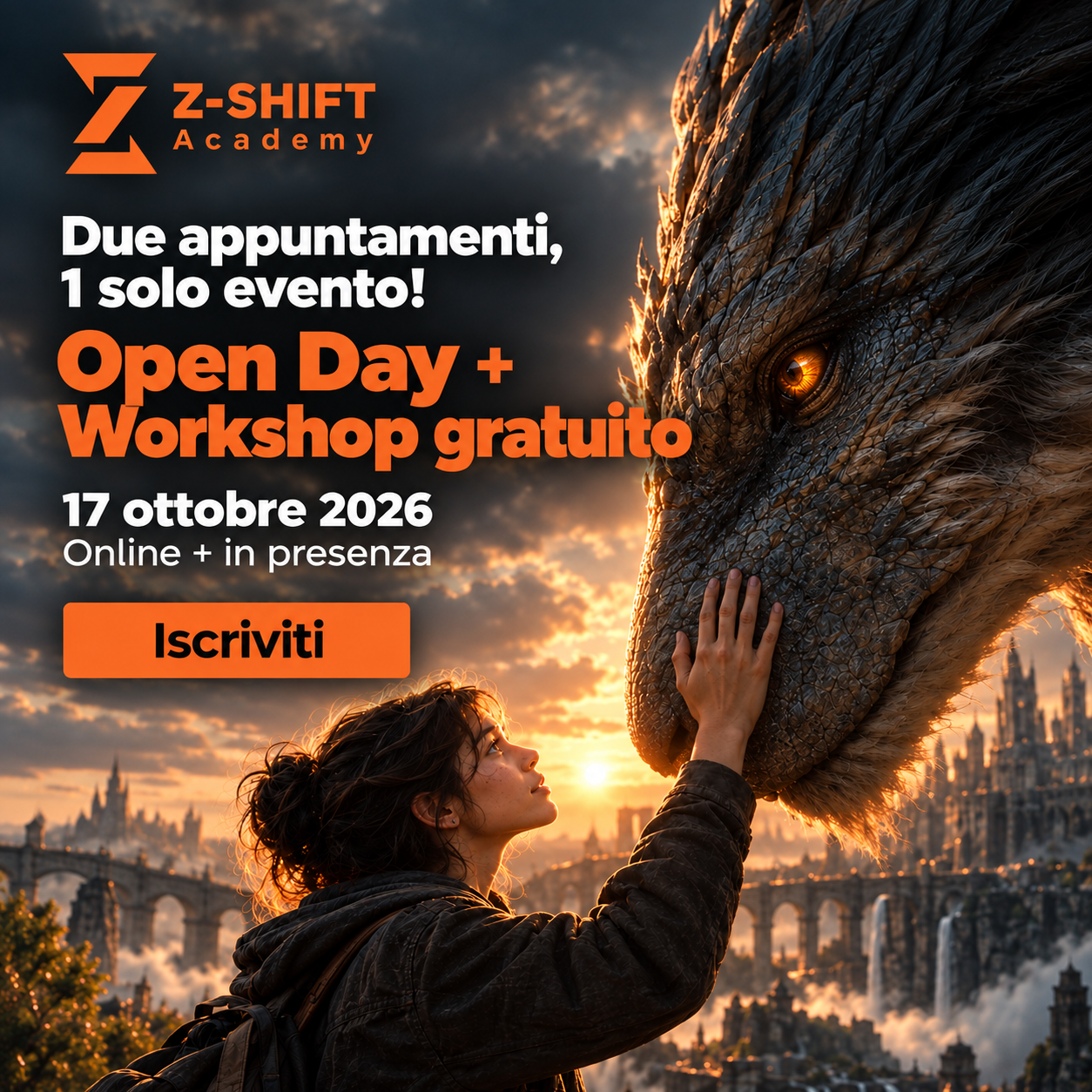 Z-SHIFT Academy presenta a Torino il suo Open Day dedicato alla nuova produzione visiva
