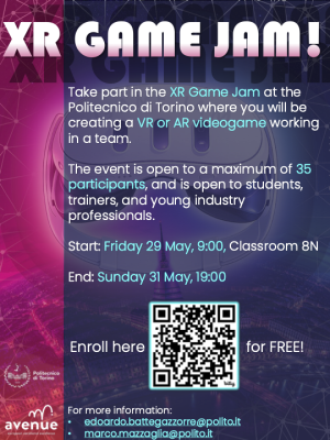 XR Game Jam: il Politecnico di Torino organizza l'incontro tra videogiochi e immersive media 