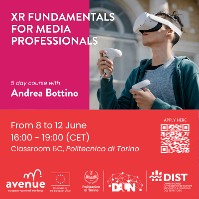 XR Fundamentals for Media Professionals: training course organised by Politecnico di Torino